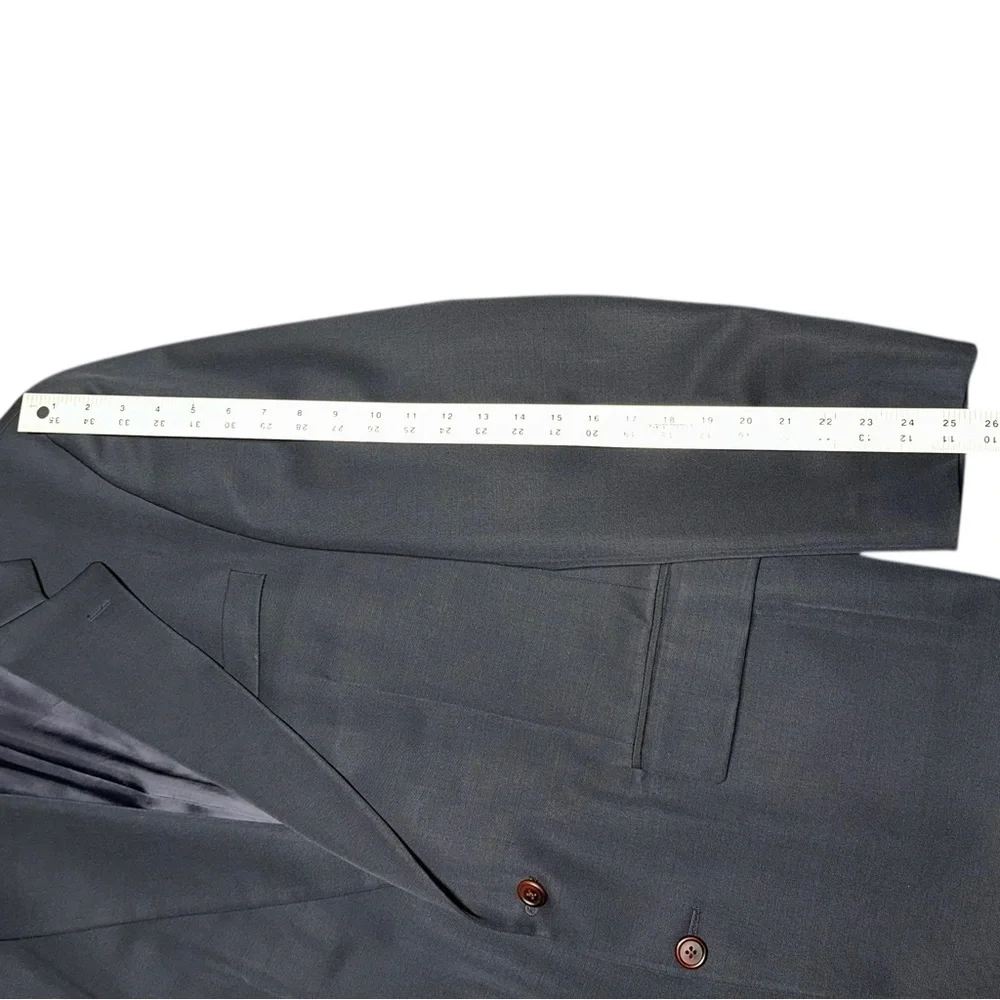 Ralph Lauren Men’s Navy Blue 100% Wool Sport Coat Blazer ~ Size 42 Tall